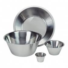 Bassine inox D36xH16cm fond plat